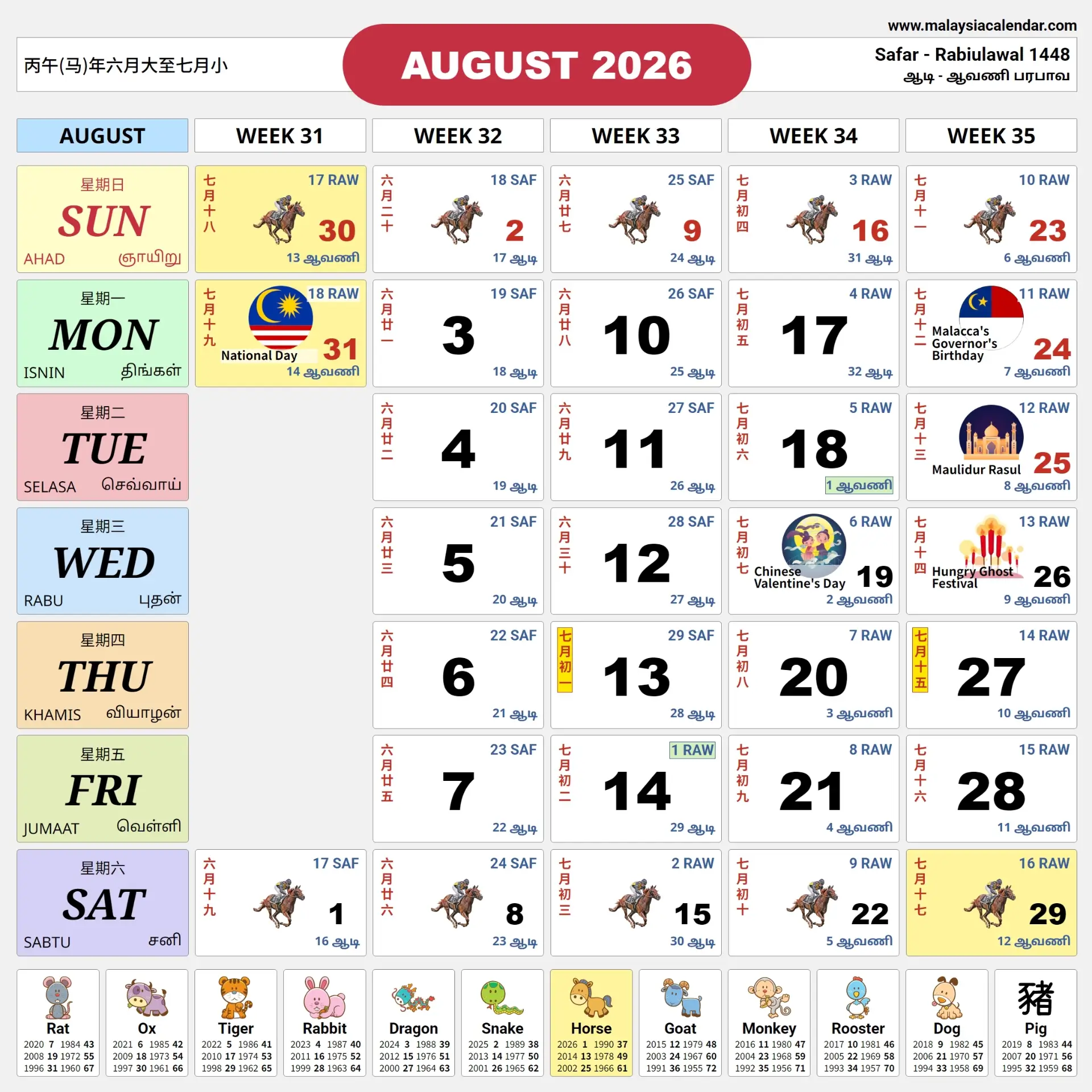 Malaysia Calendar 2026: Malaysian Holidays and Festivals